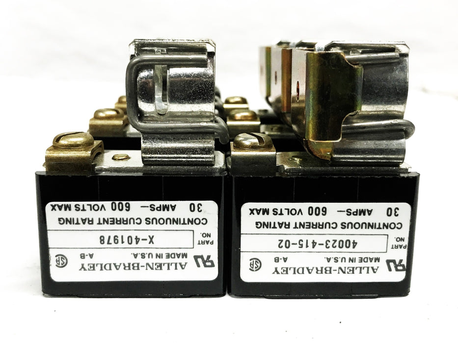 Allen-Bradley 3-Pole, 30 Amp, 600 Watt Fuse Block 1491-R126 [Lot of 2] NOS