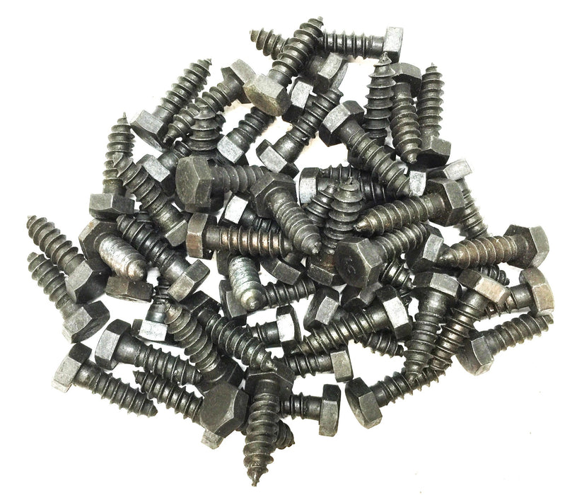 Unbranded 3/8"-9 x 1" Black Oxide Hex Head Lag Screw [Lot of 57] NOS