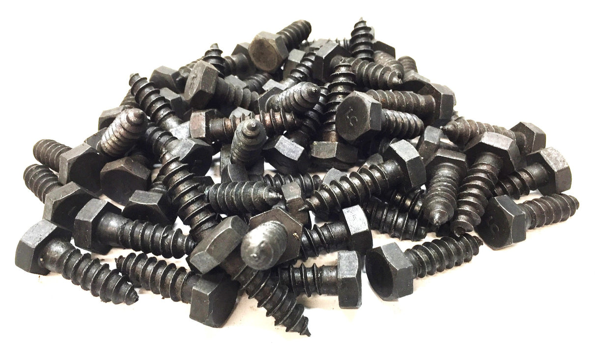 Unbranded 3/8"-9 x 1" Black Oxide Hex Head Lag Screw [Lot of 57] NOS