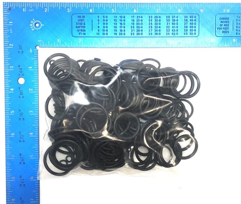 Unbranded O-Rings in Various Sizes Approx 2.05mm ID to 32mm ID [Lot of 240] NOS