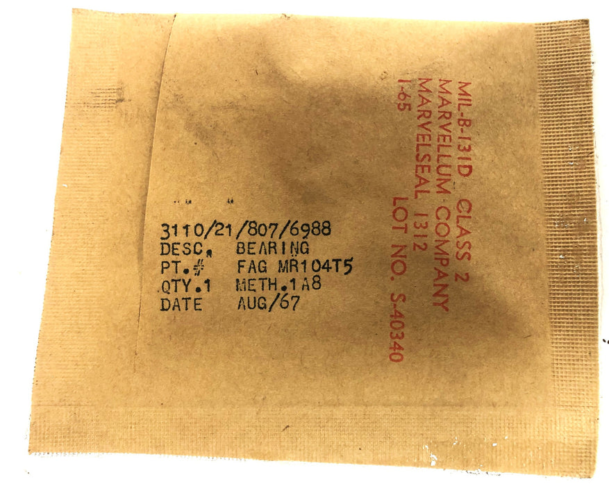 FAG Miniature Roller Bearing Case MR104T5 [Lot of 75] NOS