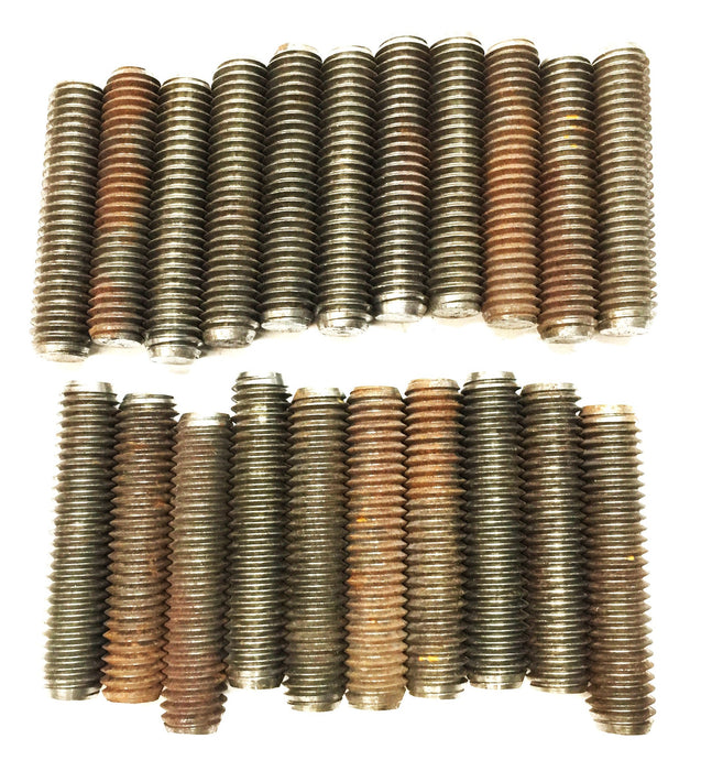Unbranded 7/16"-13 x 2" Steel Threaded Stud [Lot of 21] NOS