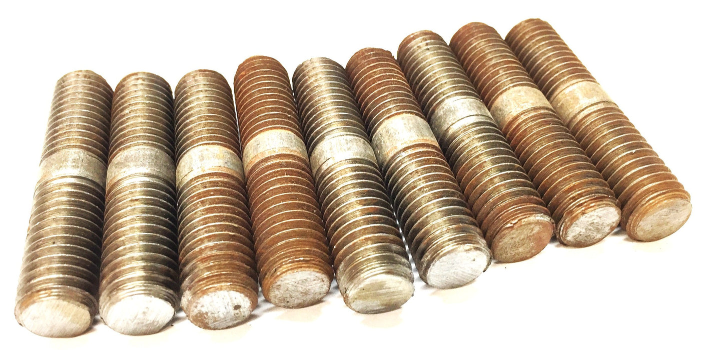 Unbranded 7/16"-14 x 2" Steel Threaded Stud [Lot of 10] NOS