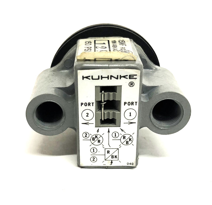 Kuhnke 150PSI 15NF RBK Pneumatic Pressure Indicator 1295 NOS