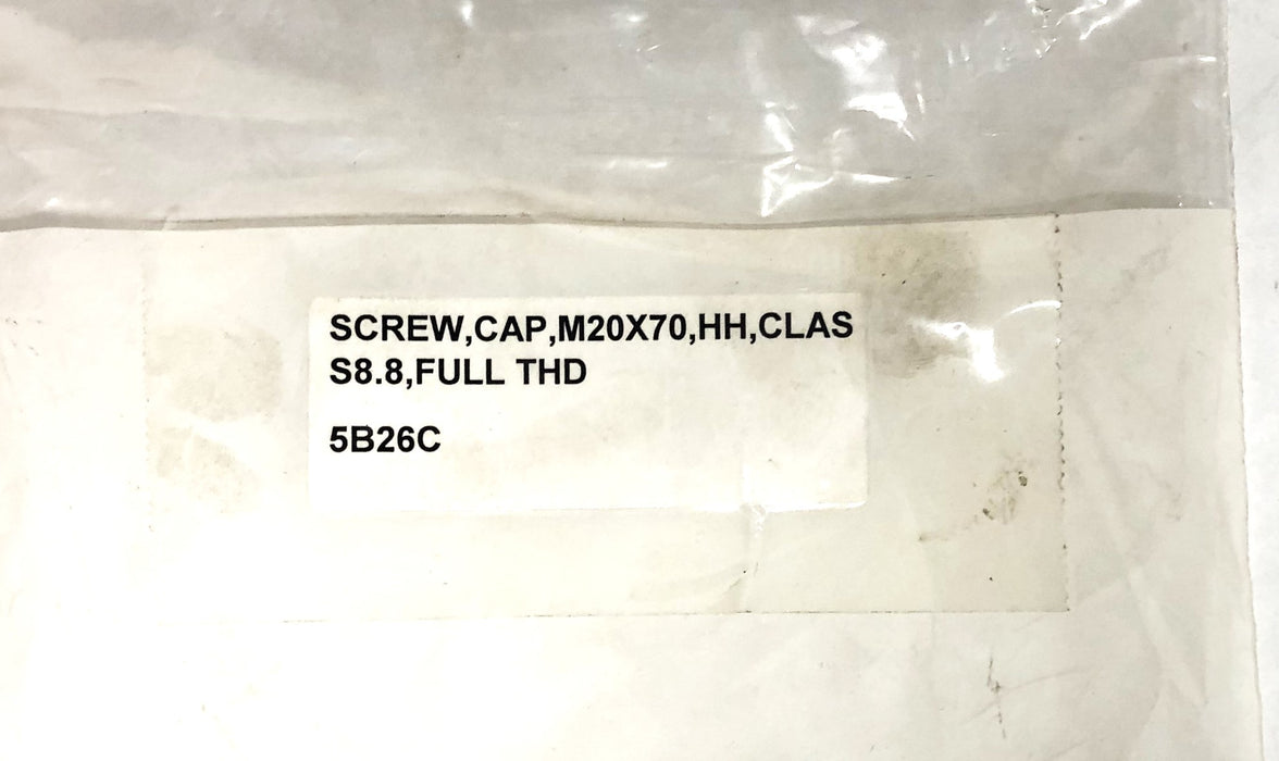 JD 8.8 Full Thread Hex Head Screw Bolt M20X70 [Lot of 2] NOS