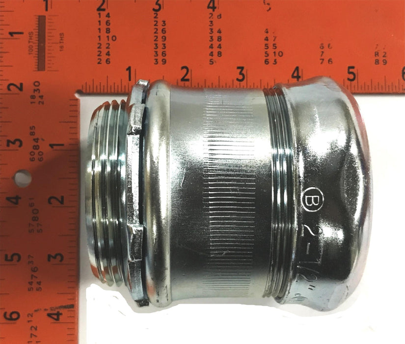 Unbranded 2-1/2 inch x 4 inch EMT ONLY Compression Fitting [Lot of 2] NOS