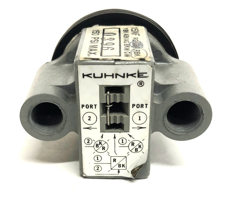 Kuhnke 150PSI 15NF RBK Pneumatic Pressure Indicator 0396 NOS