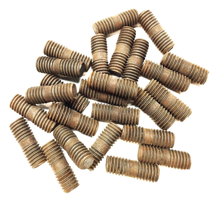 Unbranded 3/8"-13 x 1" Steel Double-Ended Threaded Stud [Lot of 25] NOS