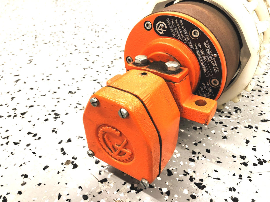 Van Der Graff 1HP 460V 1.25A 60HZ Drum Motor STM127A25-410NB USED
