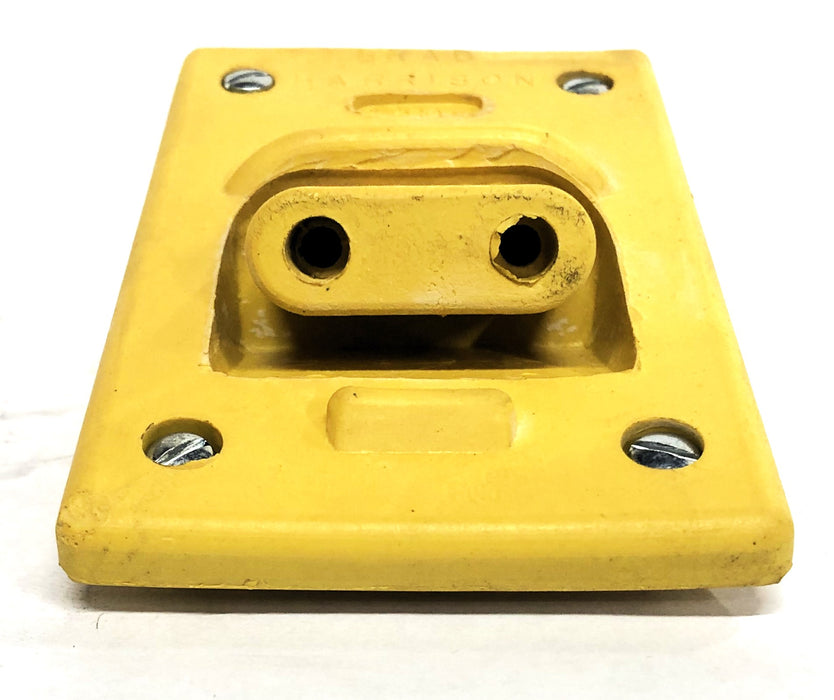 Brad Harrison Yellow 2P Angle Receptacle Safety Plug 22801 NOS