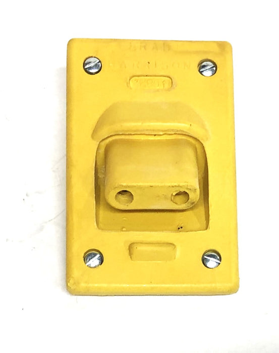 Brad Harrison Yellow 2P Angle Receptacle Safety Plug 22801 NOS