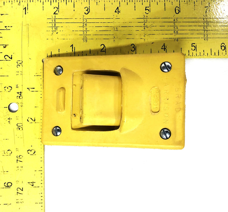 Brad Harrison Yellow 2P Angle Receptacle Safety Plug 22801 NOS