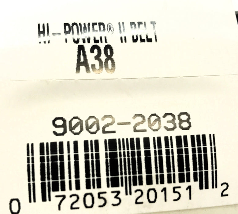 Gates A38 Hi-Power II Belt 9002-2038 [Lot of 4] NOS