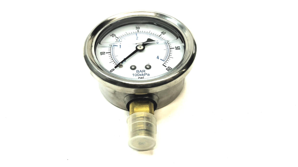 Unbranded 2.5" Liquid Filler 1/4 NPT LM Gauge 201LS-254D NOS