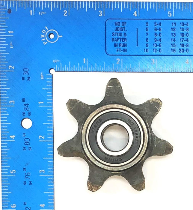 RB Tech 3/4" Bore W/ 7 Beveled Teeth Double Ball Bearing Sprocket 2052B7 NOS