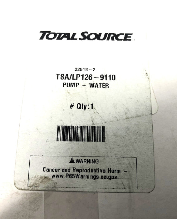 Total Source Water Pump LP126-9110 NOS