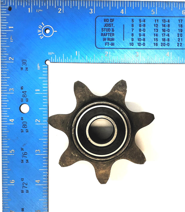 RB Tech 3/4" Bore W/ 7 Unbeveled Teeth Double Ball Bearing Sprocket 2052B7 NOS