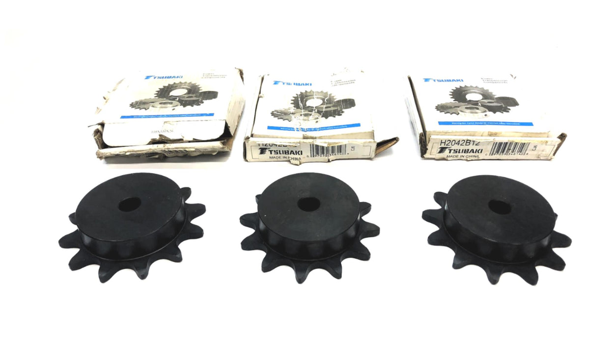 Tsubaki Roller Chain Sprocket W/ Nominal 5/8" H2042B12 [Lot of 3] NOS