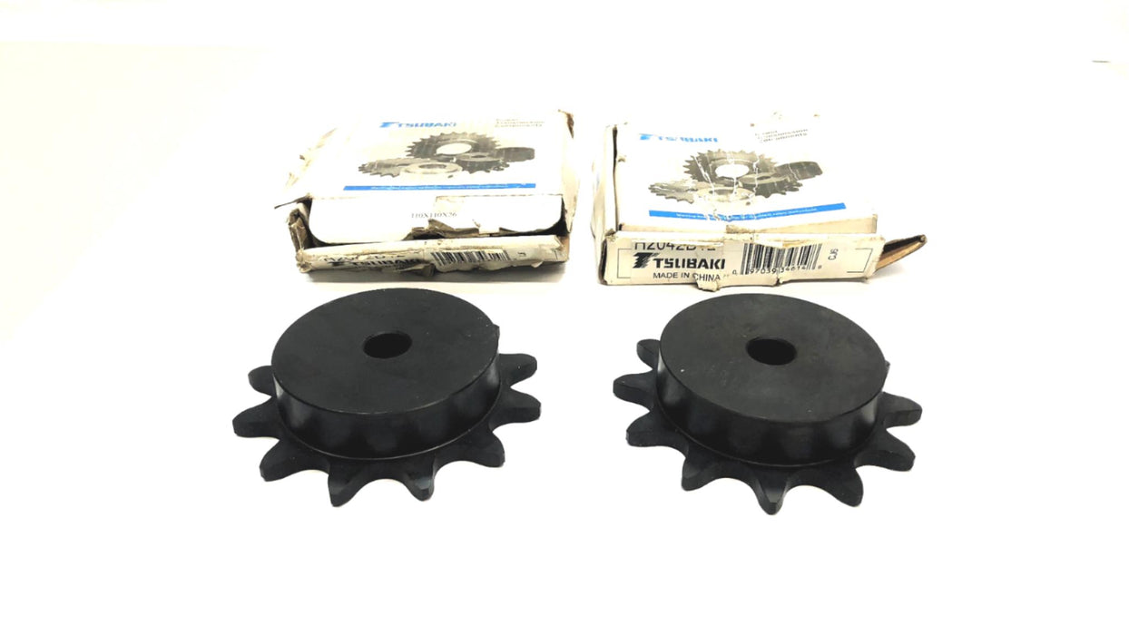 Tsubaki Roller Chain Sprocket W/ Nominal 5/8" H2042B12 [Lot of 2] NOS