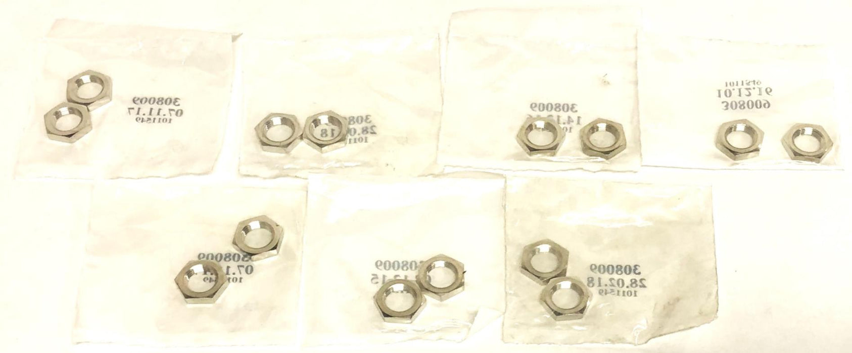 Unbranded Set Of 2 Hex Nuts 308009 (1011549) [Lot of 7] NOS