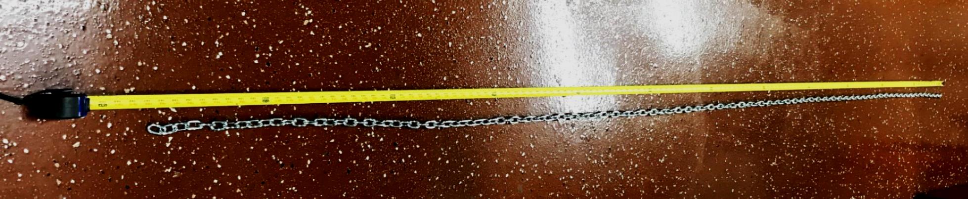 Unbranded Size 5 Chrome Link Chain, 11 feet NOS