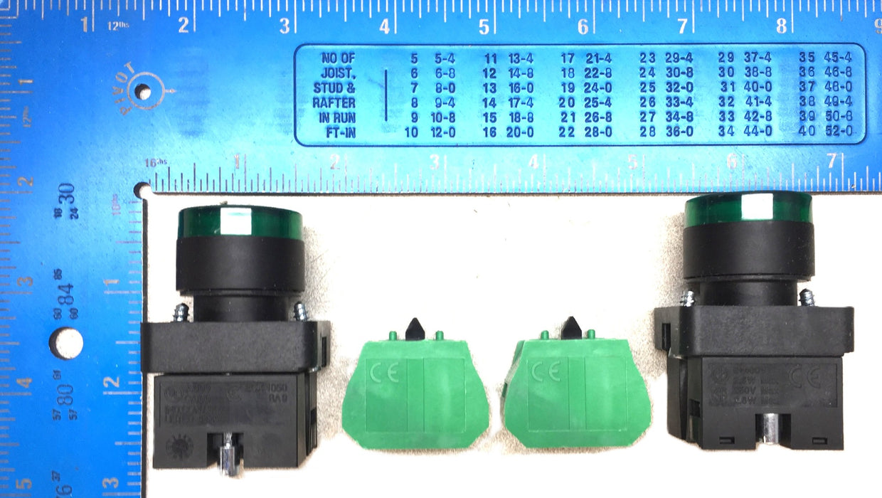 Automation Direct Green Illuminated Momentary Pushbutton GCX3202-2 [Lot of 2]NOS