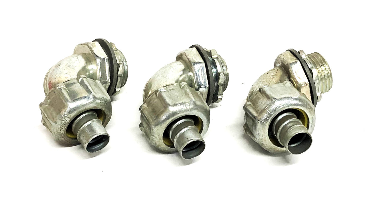 Ideal 90 Degree Conduit Connector 3/8 Inch [Lot of 3] NOS