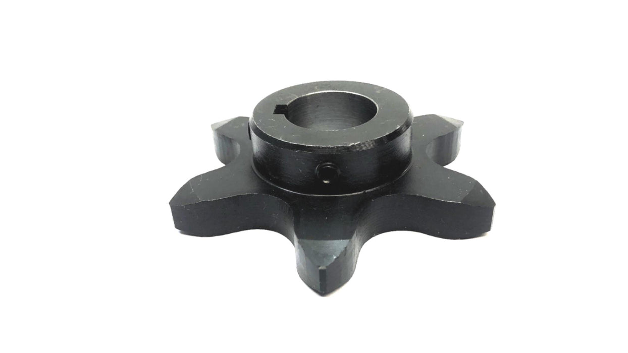 Unbranded 6 Teeth Nominal 1" Bore 1/4" KW Roller Chain Sprocket [Lot of 2] NOS