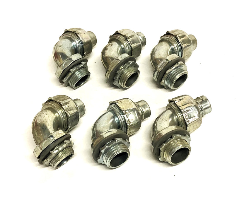 Ideal 90 Degree Conduit Connector 1/2 Inch [Lot of 6] NOS