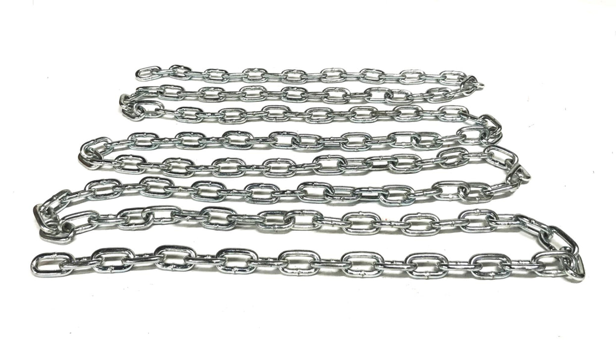 Unbranded Size 5 Chrome Link Chain, 11 feet NOS