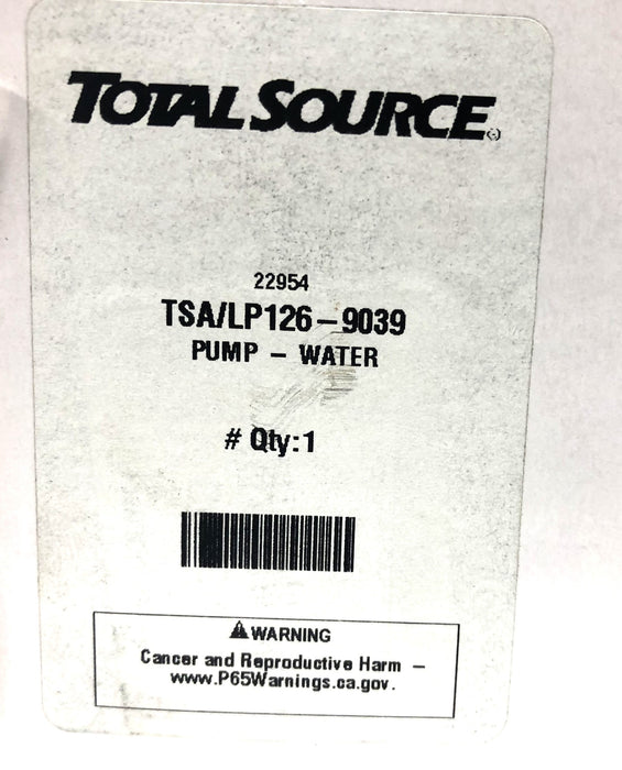 Total Source Water Pump LP126-9039 NOS