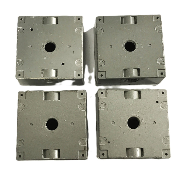 Unbranded 3/4 inch 2-Gang Wet Location Outlet Box 728-A [Lot of 4] USED