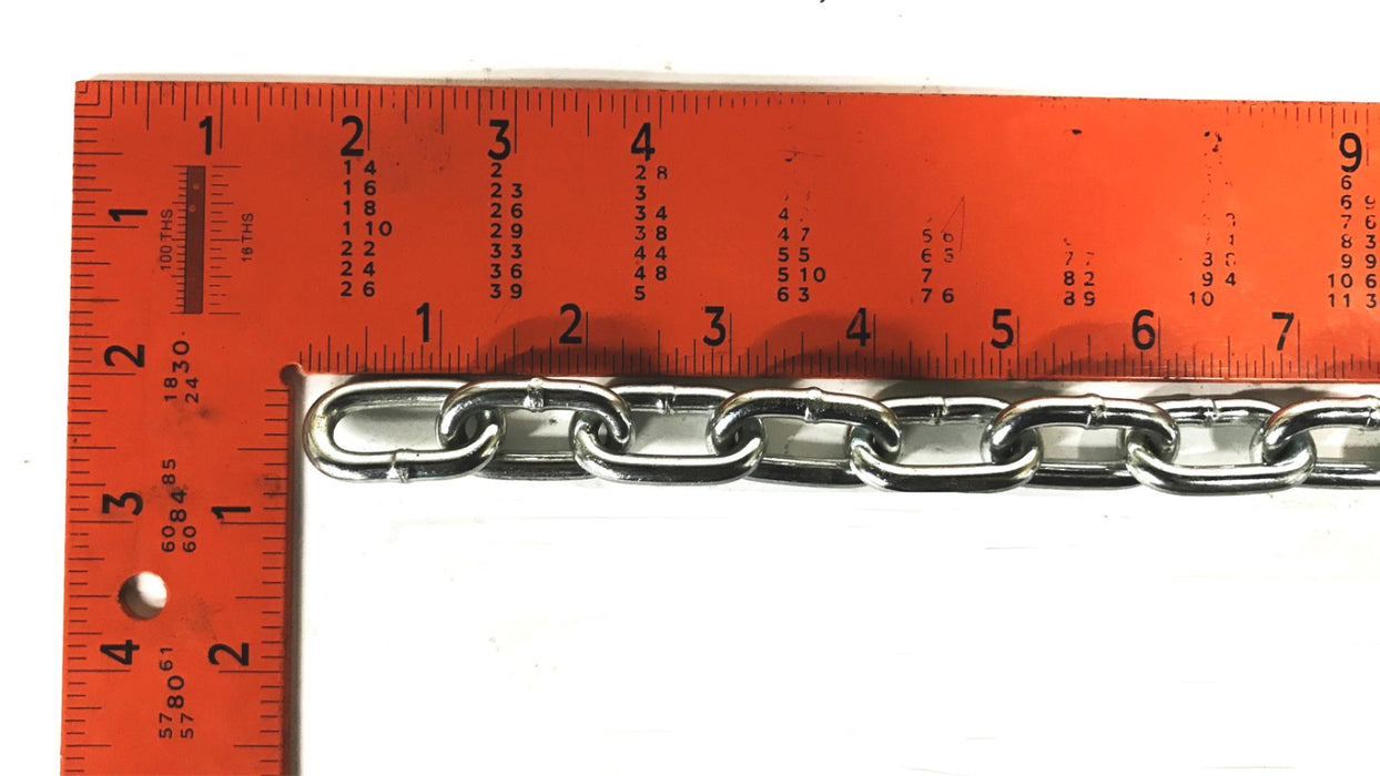 Unbranded Size 5 Chrome Link Chain, 11 feet NOS