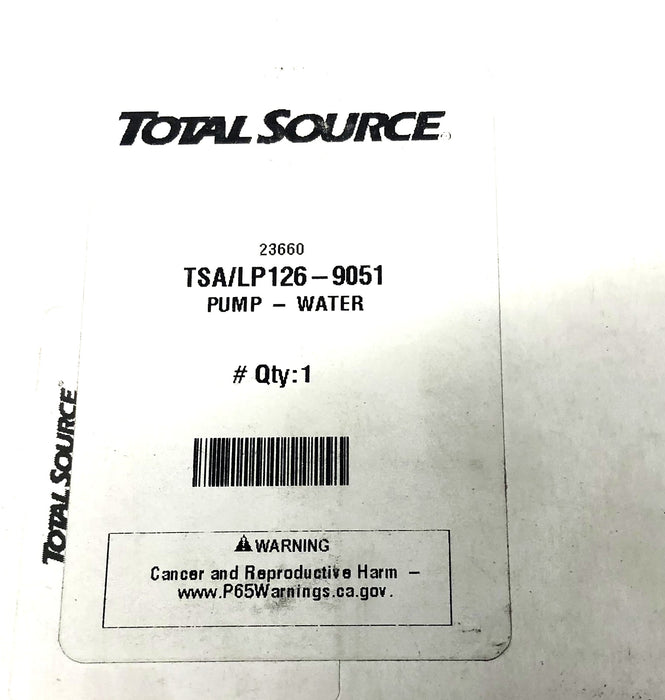 Total Source Water Pump LP126-9051 NOS
