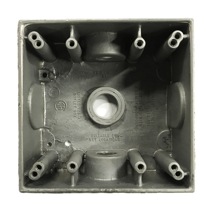 Unbranded 3/4 inch 2-Gang Wet Location Outlet Box 728-A [Lot of 4] USED