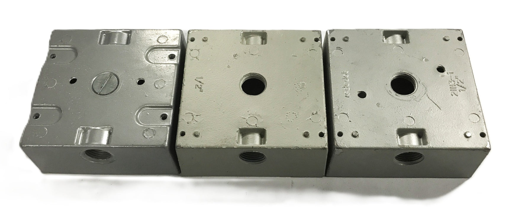 Unbranded 1/2 inch 2-Gang Wet Location Outlet Box E30640 [Lot of 3] USED