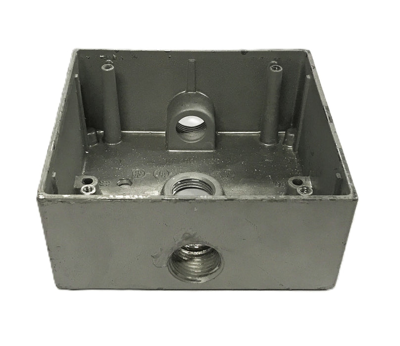 Unbranded 1/2 inch 2-Gang Wet Location Outlet Box E30640 [Lot of 3] USED