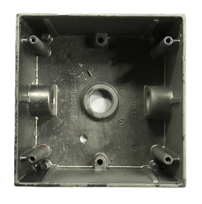 Unbranded 1/2 inch 2-Gang Wet Location Outlet Box E30640 [Lot of 3] USED