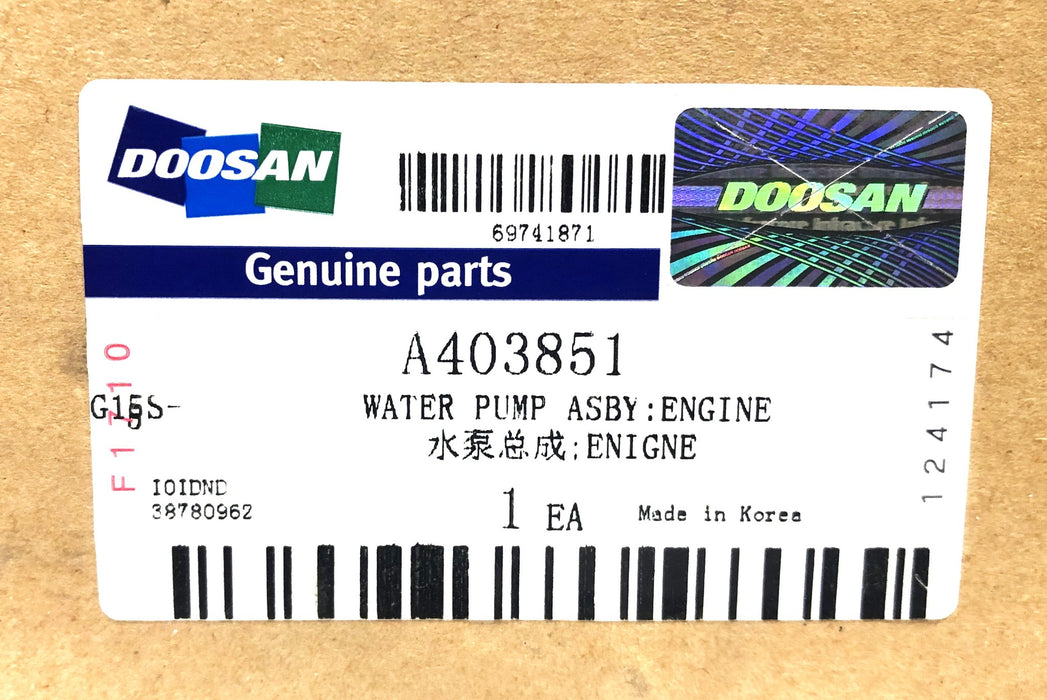 Doosan Water Pump A403851 NOS