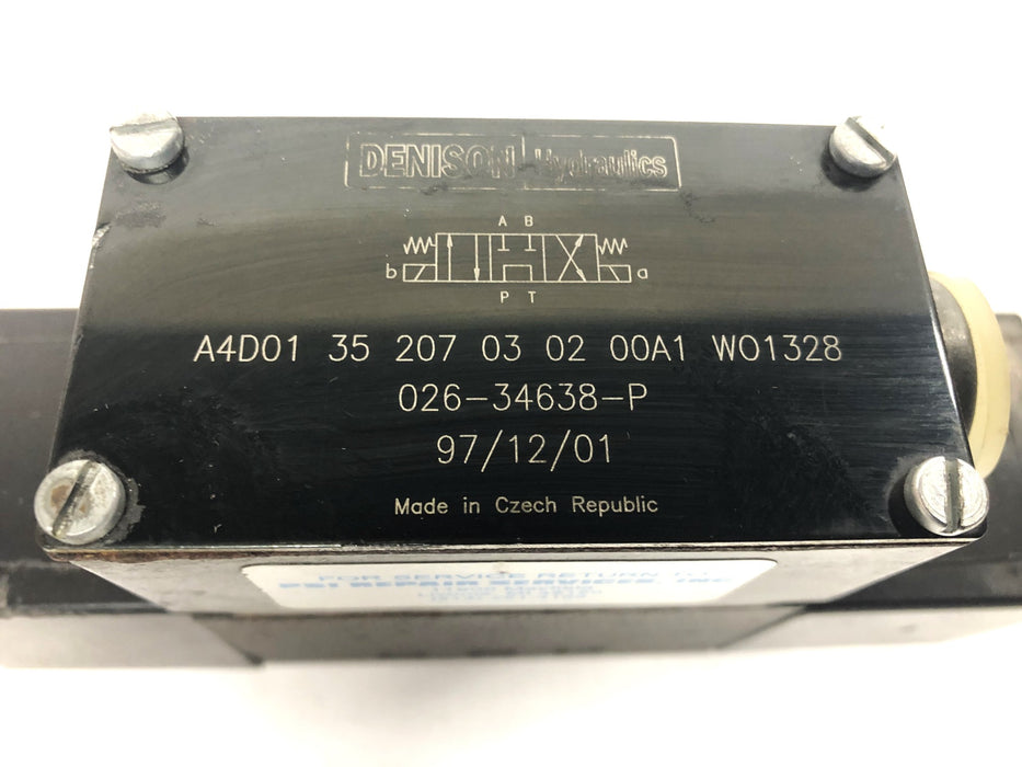 Denison Directional Control Valve A4D01-35-207-0302-00A1W01328 REFURBISHED