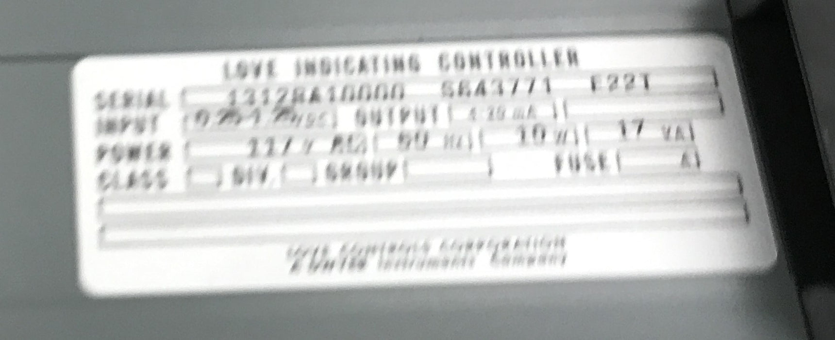 Love Controls Indicating Controller 1312RA10000 NOS