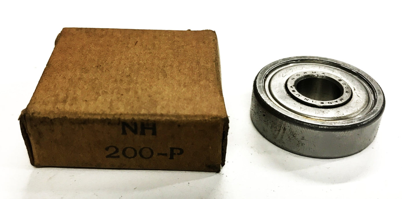 Norma Single Side Metal Shielded Ball Bearing 200-P [Lot of 6] NOS
