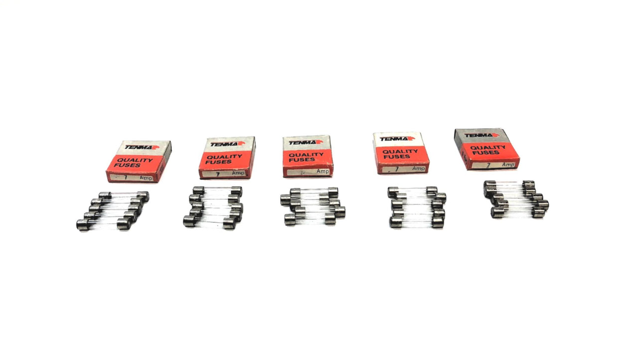 Tenma 7 AMP 250 V Glass Fuse 28-313 [Lot of 25] NOS
