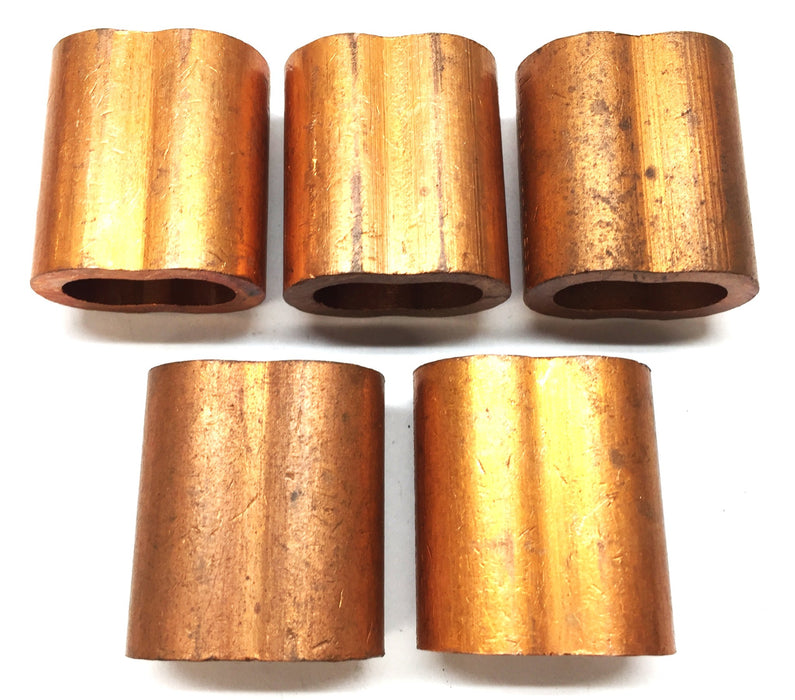 Nicopress 7/16" Copper Swage Sleeve [Lot of 5] NOS