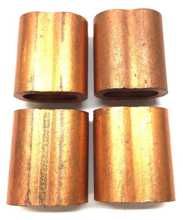 Nicopress 7/16" Copper Swage Sleeve [Lot of 4] NOS