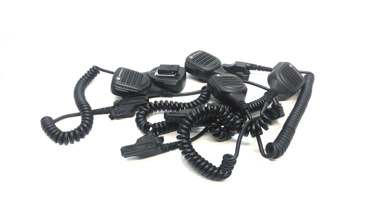 Motorola Noise-Canceling Remote Speaker Microphone PMMN4045B [Lot of 5] USED