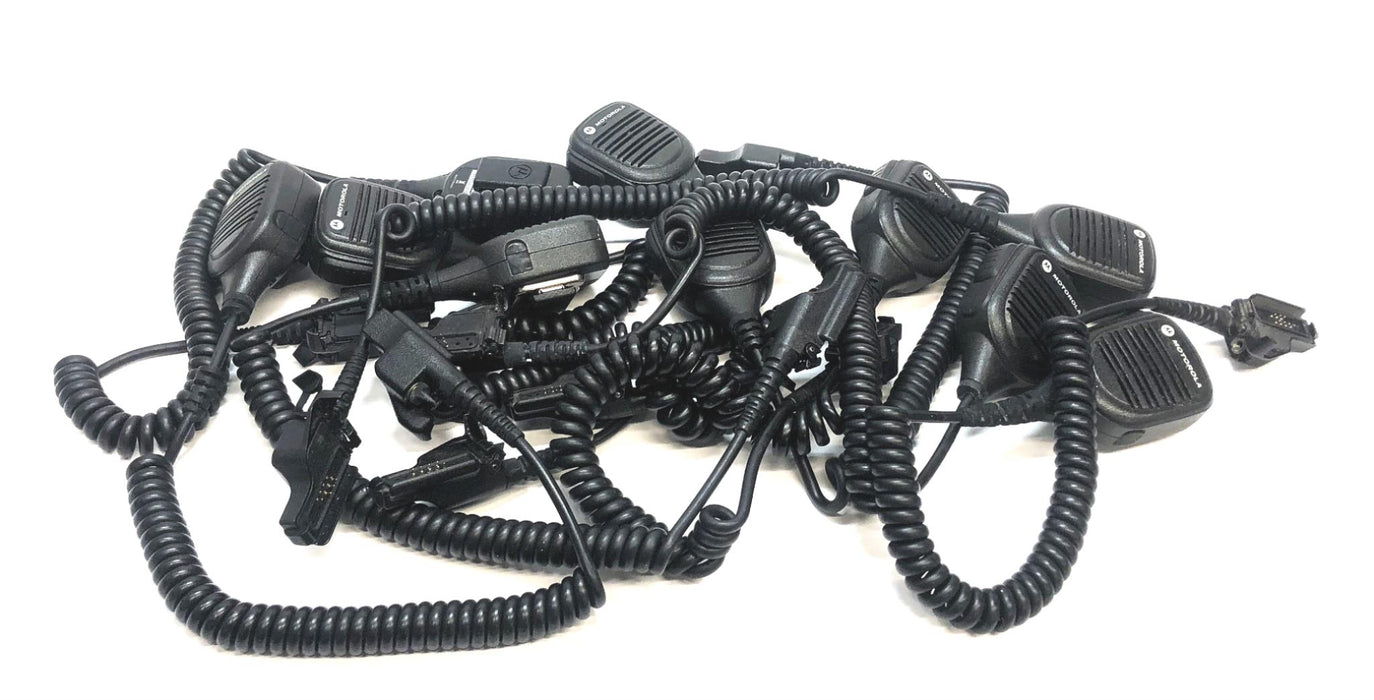 Motorola Noise-Canceling Remote Speaker Microphone PMMN4045B [Lot of 10] USED