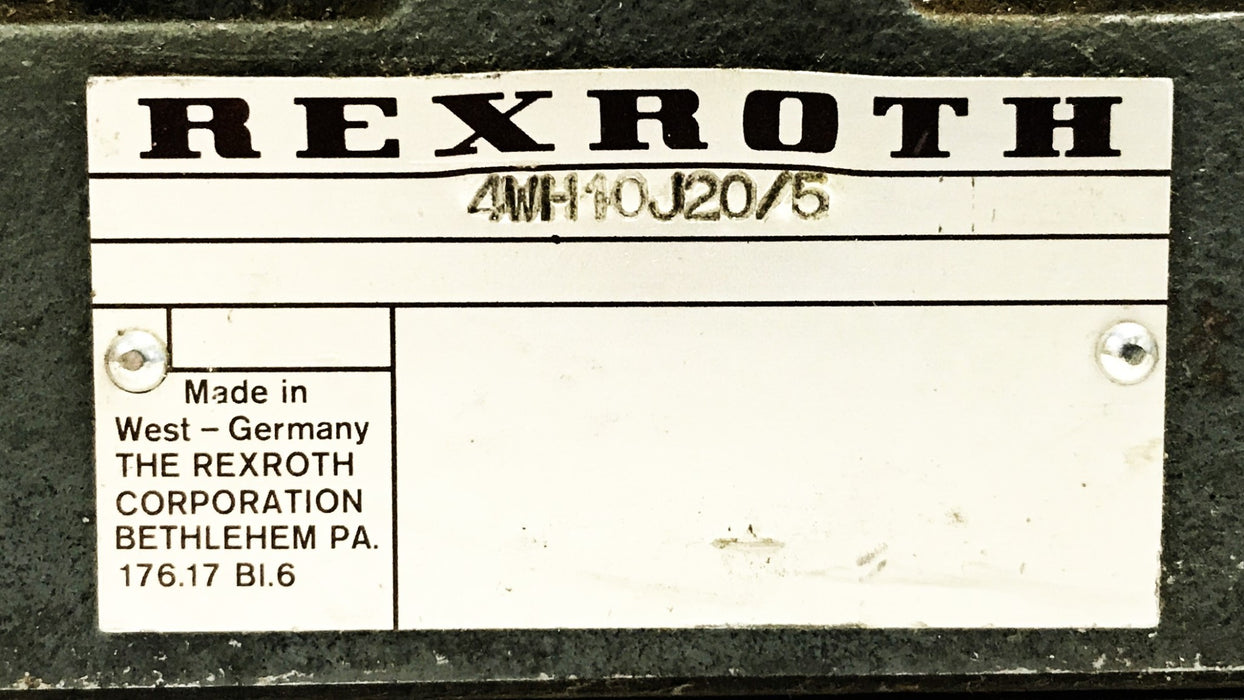 Rexroth Hydraulic Directional Valve Assembly 4WEH10J50 USED