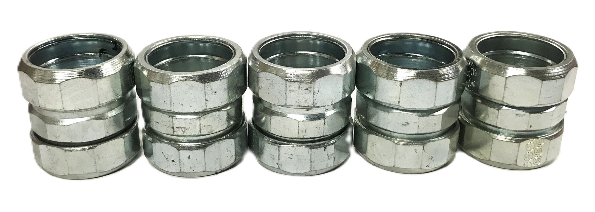 Unbranded 1-1/2 inch x 2-1/4 inch Conduit Compression Fitting [Lot of 5] NOS