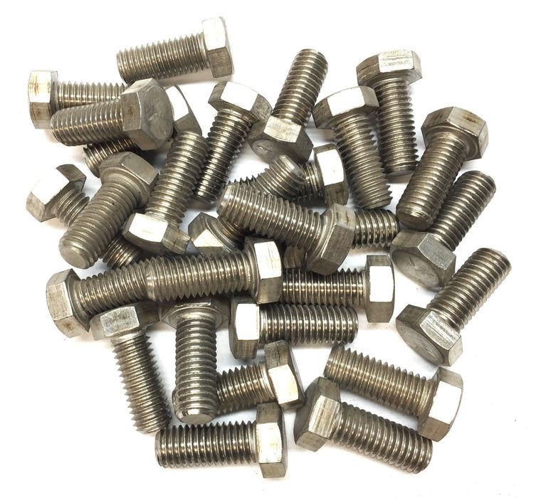 Unbranded 1/2"-13X1-1/4" Stainless Hex Cap Screw Bolt [Lot of 28] NOS